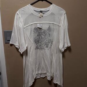 We The Free White Tiger Graphic Tee